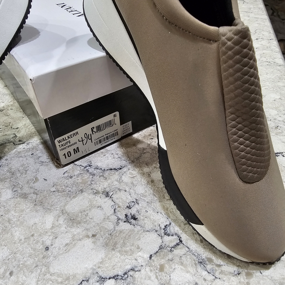 Alfani Women's Taupe Quilted Slip-On Sneakers
